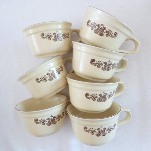 Pfaltzgraff Village Soup Flat Tea Cup Mug Lot of 7 Bundle - Picture 1 of 3